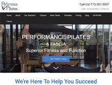 Tablet Screenshot of performance-pilates.com